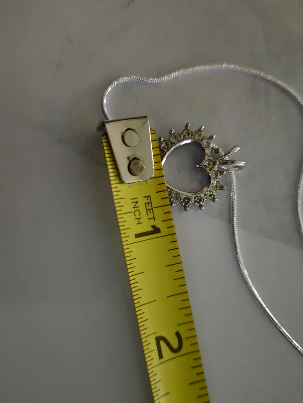 Sterling Silver Heart Pendant Necklace with Cubic Zirconia Accents - Silver